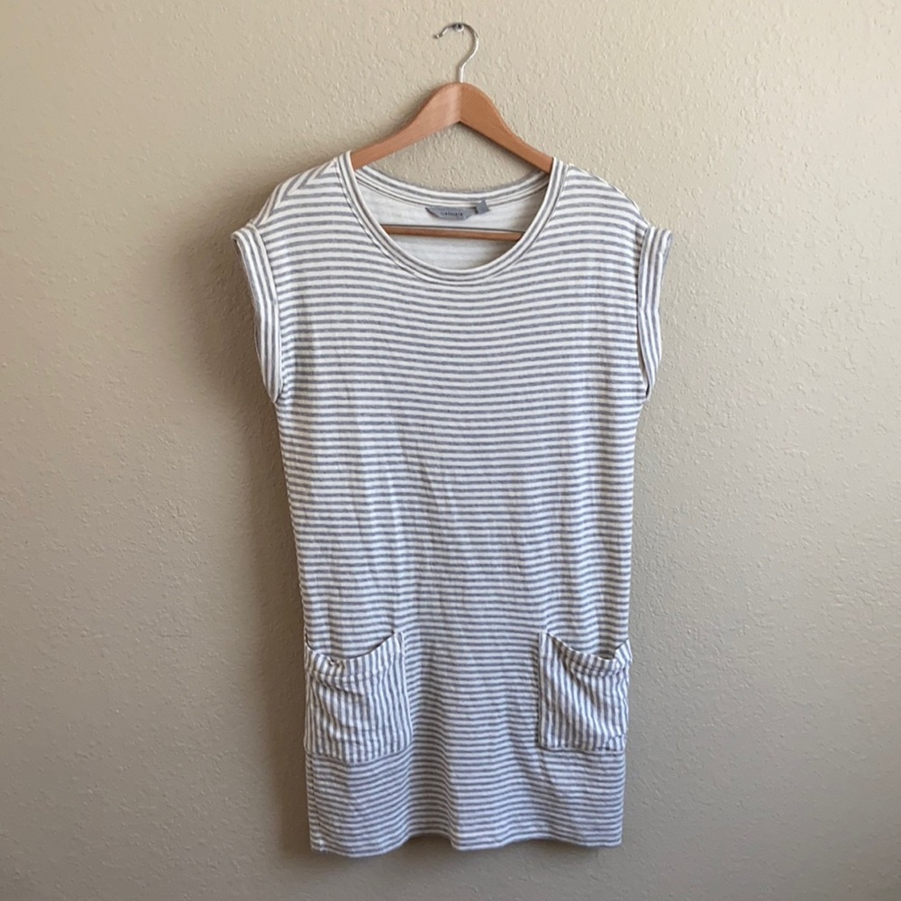 Athleta cotton stripe dress
